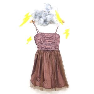 CERES tulle gathered bust cocktail / party dress